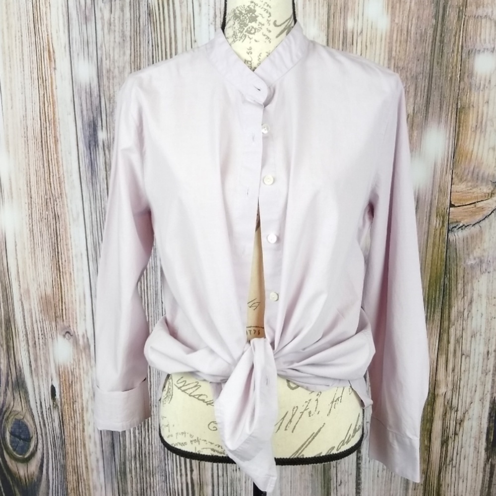 J.Jill Relaxed Button Front Lavender Purple Blouse - Picture 4 of 9